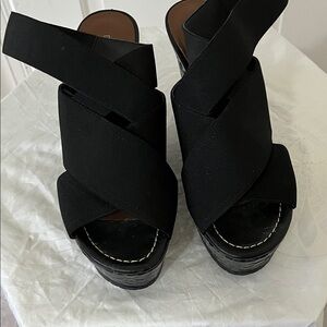 Donald J. Pliner Black Platform Sandals